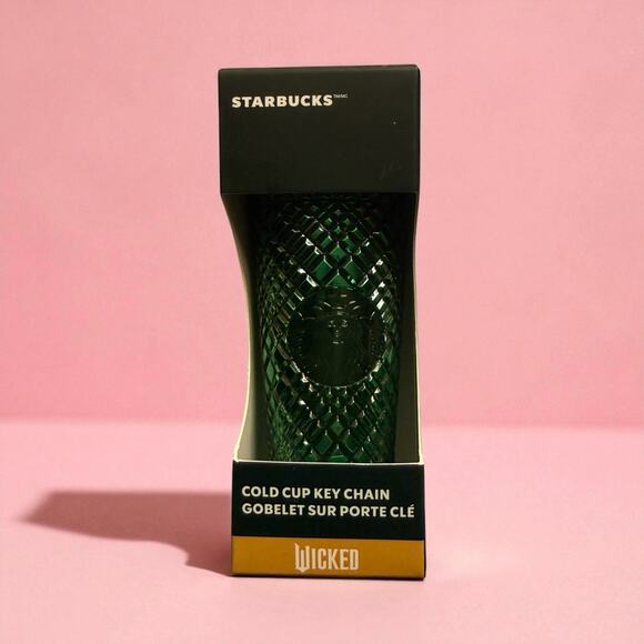 Wicked + Starbucks Jeweled Green Cold Cup Keychain Bag Charm - Picture 1 of 4